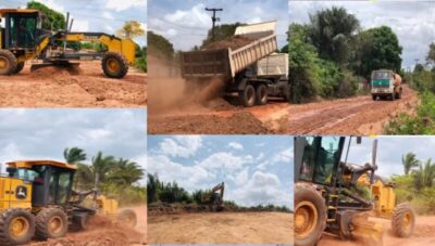 Prefeitura de Pinheiro intensifica recuperação de estradas vicinais