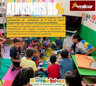 Participação de estudantes de Barreirinhas, atingi 99% na avaliação de fluência do SEAMA