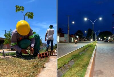 Prefeitura de Paulino Neves, iniciou a implantação de iluminação em LED na Avenida Dr. Paulo Ramos
