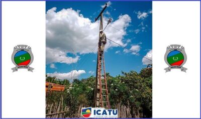 Prefeito Walace Azevedo, coloca iluminação pública com lâmpadas de LED em povoado Mata da Canoa