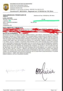 Médica da UPA de Paço do Lumiar parte pra cima de  paciente em ataque de fúria; veja o BO