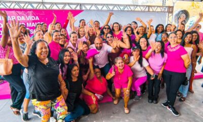 Prefeito Roberto Costa e a primeira-dama do Estado, Larissa Brandão, lançam em Bacabal a campanha Maranhão Rosa