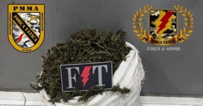 10º BPM APREENDE MAIS DE 8 QUILOS DE DROGA EM PINHEIRO