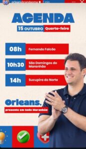 Orleans também começa a divulgar agenda de pré-campanha…