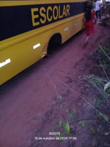 Ônibus escolar com passageiros escapa de tragédia em Cedral