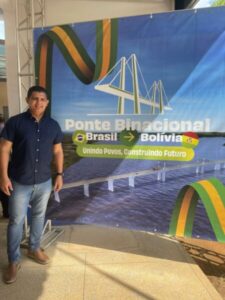 Evento que marcou o lançamento da ponte binacional entre Brasil e Bolívia