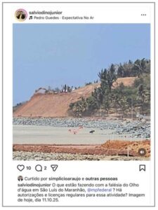 MPF pede suspensão da obra de prolongamento da Litorânea apenas cinco dias após reclamão do irmão de Flavio Dino