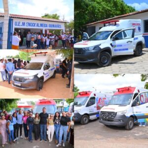 Prefeito Gentil Neto entrega 4 ambulâncias e inaugura escola no povoado Conea