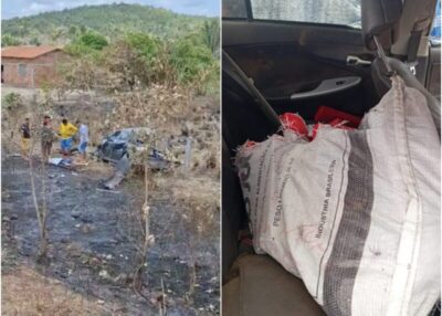 Mulher morre após carro carregado de maconha capotar entre Vargem Grande e Coroatá