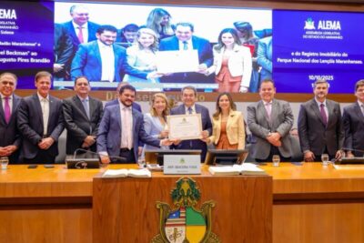 Cláudio Cunha e Dra. Vivianne homenageiam ministro Carlos Augusto Pires com o Título de Cidadão Maranhense e Medalha Manuel Beckman