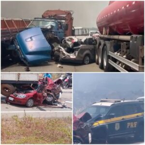 TRAGÉDIA: Fumaça causa acidente envolvendo vários caminhões, veículos e até viatura da PRF na BR-135