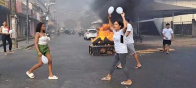 Familiares e amigos de jovem assassinado protestam por segurança na região da Cidade Operária