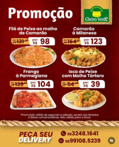 Restaurante Cheiro Verde lança promoção especial