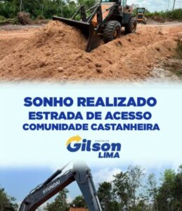 Gilson Lima avança com a construção da Estrada da Castanheira em Presidente Sarney