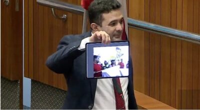 Rubens Jr. chora e anuncia entrega do cargo do pai no governo
