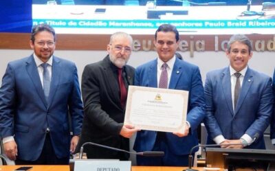 Alema homenageia Paulo Braid e Plinio Túzzolo com Medalha Manuel Beckman e Título de Cidadão Maranhense