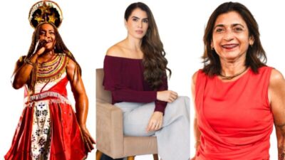 Cantora Rosa Reis e empresárias Paula Goulart e Ana Luiza Alhadeff recebem trofeu Mulher Notável