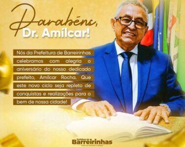 Funcionários e amigos da prefeitura de Barreirinhas, parabenizam o prefeito Dr. Amilcar Rocha