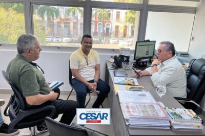 Prefeito de Cachoeira Grande, César Castro, é recebido na SEGOV