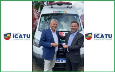 Prefeito Walace Azevedo, recebeu nova ambulância para reforçar o atendimento na saúde de Icatu