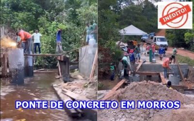 INÉDITO: Prefeitura, vai entregar a primeira ponte de concreto na zona rural de Morros