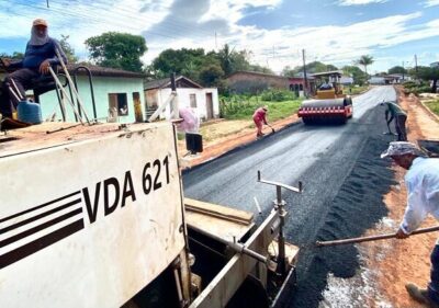 Prefeito Calvet Filho inicia obra de pavimentação asfáltica em São João do Rosário