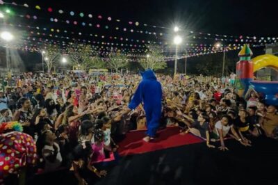 Prefeita de Bacurituba encerra festa das crianças na sede após percorrer povoados realizando ações