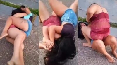 Vídeo mostra duas mulheres brigando no meio da rua por causa do ‘presente de Deus’. VEJA AS IMAGENS!