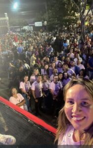 Deputada Detinha e sua equipe participam do Círio de Nazaré.