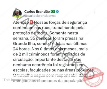 Brandão informa reforço das operações de segurança pública e amplia número de prisões