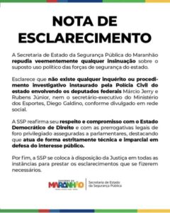 SSP nega investigação contra Márcio Jerry e Rubens Júnior