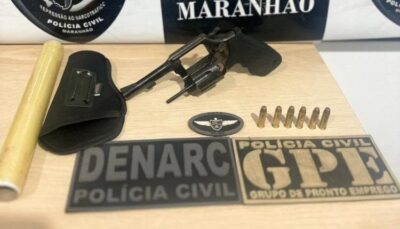 Polícia Civil aprrende arma de fogo e prende suspeito de integrar organização criminosa em Timon