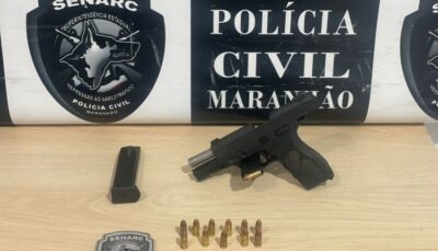 Polícia Civil apreende pistola de uso restrito e prende homem em Timon