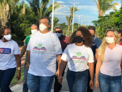 Rejanny Braga comemora reforma de praça no São Raimundo, anunciada pelo governador Flávio Dino