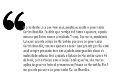 Orleans sobre a visita de Lula a Imperatriz