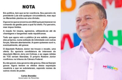 Brandão rebate aliados e diz que não gravou áudios: “Eles se fizeram gravar e agora temem a exposição vexatória”
