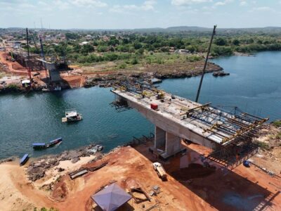 Nova ponte entre Maranhão e Tocantins chega a 75% das obras e deve ser entregue até o fim do ano