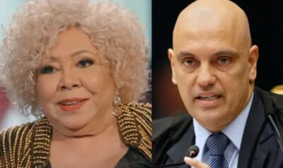 Alcione dedica show em Brasília a Moraes, que estava na plateia