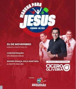 Prefeitura de Bequimão e igrejas evangélicas realizam a 1ª Marcha para Jesus no dia 1º de novembro