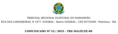 Justiça Eleitoral fará atendimento itinerante em Pedreiras para coleta biométrica e tirar título