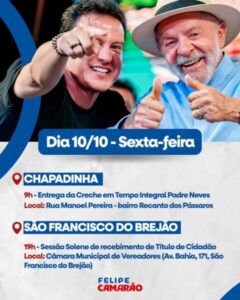Felipe Camarão começa a divulgar agenda diária de pré-campanha…