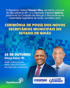 Republicanos 60+ realiza cerimônia de posse dos novos secretários municipais de Goiás
