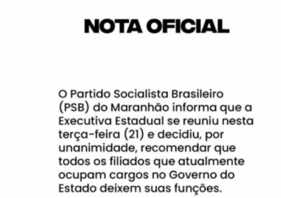 PSB do Maranhão quer filiados fora do governo Brandão