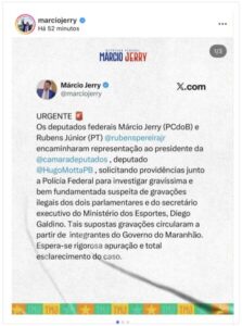 Entenda porque o deputado Márcio Jerry entrou em desespero e tenta criar falsa narrativa de “gravação ilegal”