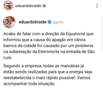 Eduardo Braide presente nas questões estaduais…