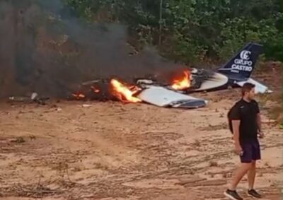 Avião do vereador de São Luís Beto Castro sofre acidente em Paço do Lumiar, sem vítimas fatais
