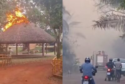 Incêndio de grandes proporções atinge balneário na divisa entre Caxias e Timon