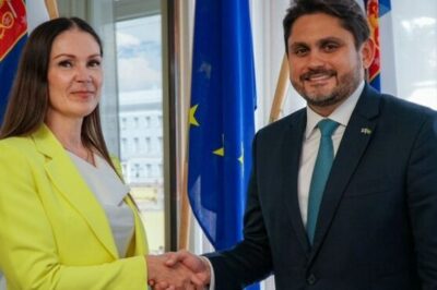 Juscelino Filho discute a evolução do 5G com ministra dos Transportes e Comunicações da Finlândia