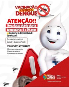 Prefeitura de Paço do Lumiar inicia nova fase de vacinação contra dengue