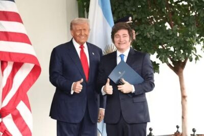 Trump recebe Milei para discutir socorro financeiro e possível acordo de livre comércio